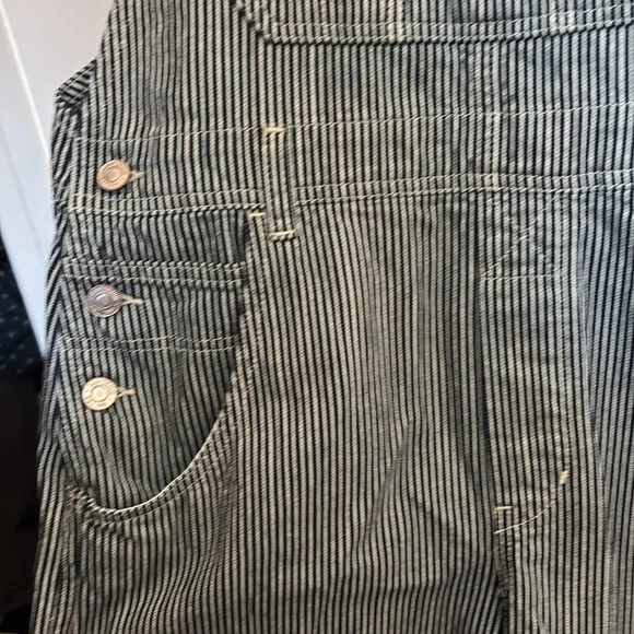 Gap Denim Stripe Loose Overalls - Picture 9 of 9